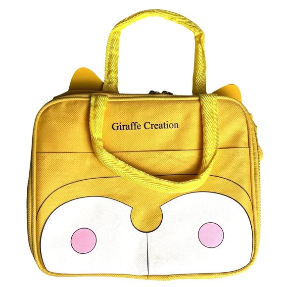 Giraffe Creation Kids Lunch Bag Insulated Cooler Dog Design 8in x 9in Yellow - Picture 2 of 10